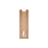 Sachet sandwich en papier kraft décoré à fenêtre 10 + 6 x 32 cm - Collection naturelle