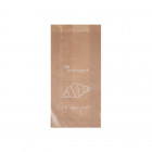 Sachet 1-2 viennoiseries en papier kraft décoré 12 + 5 x 25 cm - Collection naturelle