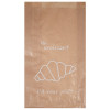 Sachet 5-6 viennoiseries en papier kraft décoré 19 + 6 x 34 cm - Collection naturelle
