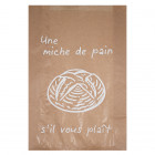 Sachet pains spéciaux en papier kraft décoré 24 + 7 x 36 cm - Collection naturelle