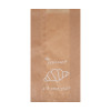 Sachet 3-4 viennoiseries en papier kraft décoré 14 + 6 x 28 cm - Collection naturelle