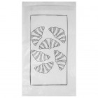 Sachet 5-6 viennoiseries en papier blanc décoré 19 + 6 x 34 cm - Collection tendance