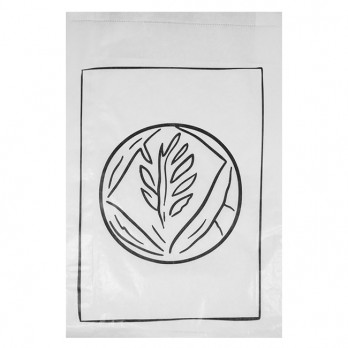 Sachet pains spéciaux en papier blanc décoré 24 + 7 x 36 cm - Collection tendance