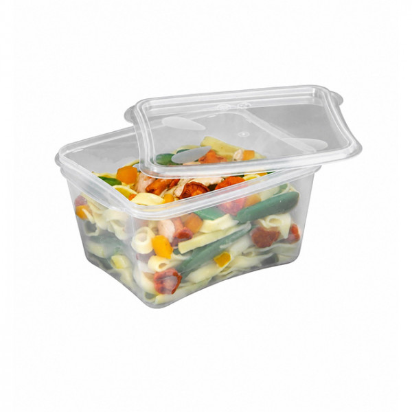 Boîte avec couvercle séparé en PP réutilisable 900 g