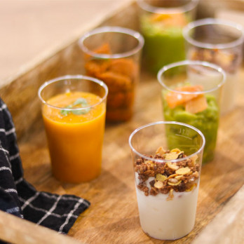 Verrine ronde réutilisables transparentes 10 cL