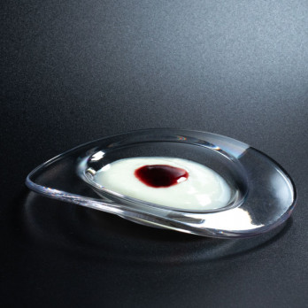 Verrine assiette ellipse transparente - Gamme luxe