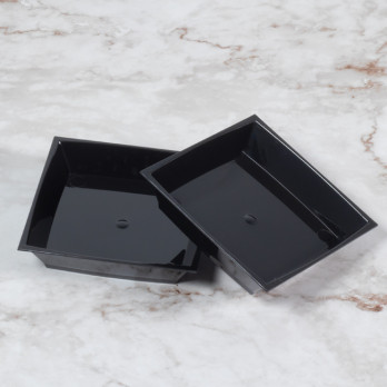 Verrine carrée réutilisable noire 4 cL