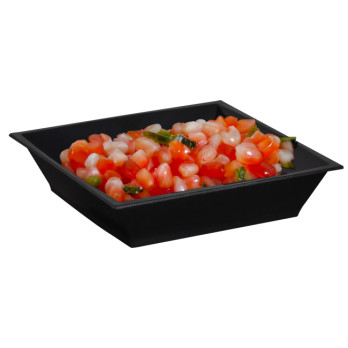 Verrine carrée réutilisable noire 4 cL