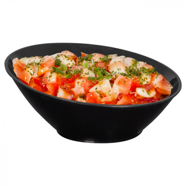 verrine ovale plastique noir réutilisable 8 cl 53V009