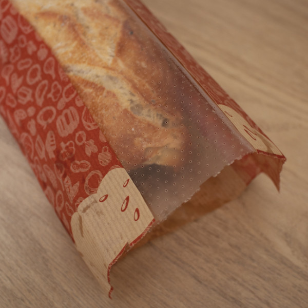 sac en papier avec zone transparente