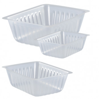 Barquettes charcutières en plastique translucide