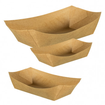 Barquettes en carton kraft brun