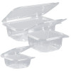 Barquettes avec couvercle attenant en PET