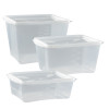 Boîtes avec couvercle séparé en PP réutilisables