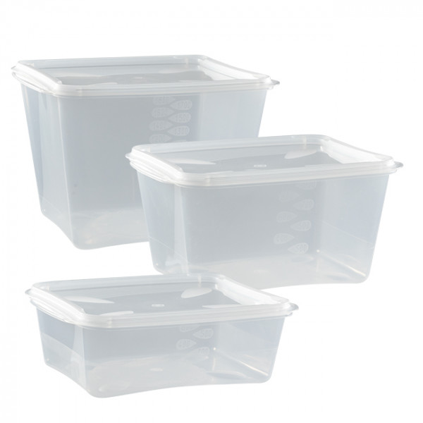 Boîtes avec couvercle séparé en PP réutilisables