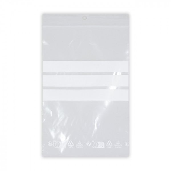 Sachet plastique ZIP pour plats témoins 12 x 18 cm