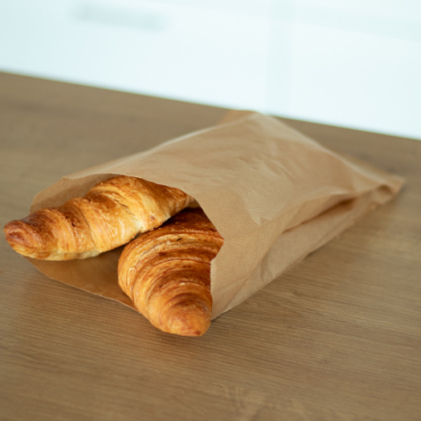 Sacs en papier kraft brun pour viennoiseries vendus en gros et pas chers
