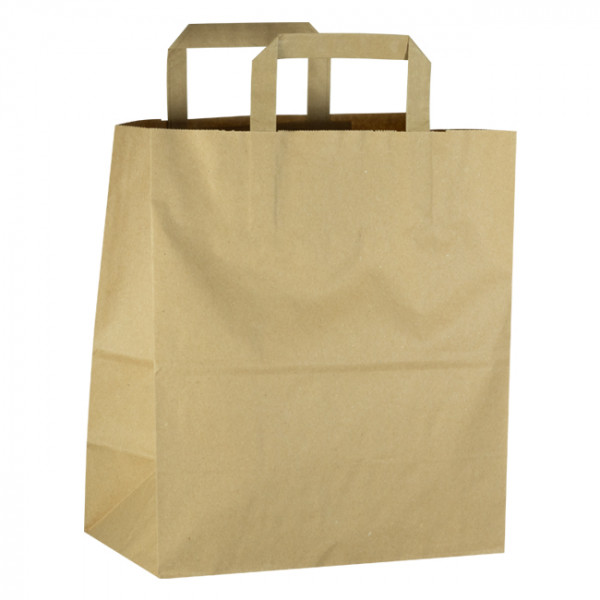 Sac cabas en papier kraft avec poignées 26 x 14 / 30 cm