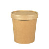 Pot à soupe en carton kraft 480 mL avec couvercle