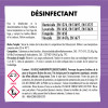 Mode d'emploi du désinfectant linge liquide en dose de 50 mL