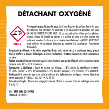 Détachant poudre oxygéné en doses de 40 g