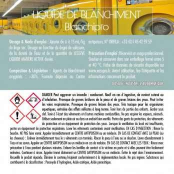Liquide de blanchiment Blanchipro 22,5 L - Spécial dosage automatique
