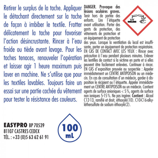 Détachant professionnel avant lavage Easypro