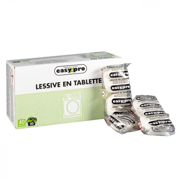 Lessive en tablette pour laverie professionnelle
