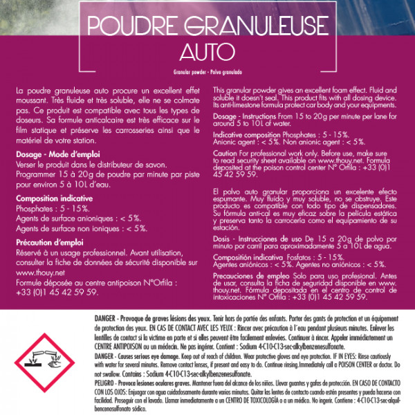 Nettoyant virucide alcalin chloré 5L + Dégraissants/désinfectants.