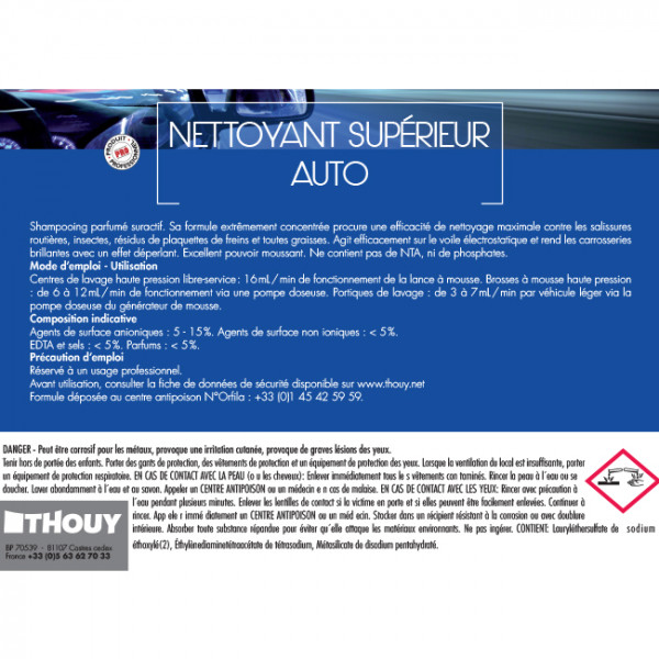 Nettoyant auto & Shampooing véhicules 20 L.