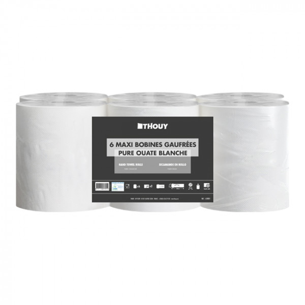 Maxi bobine 2 plis Pure ouate - Bobine essuyage