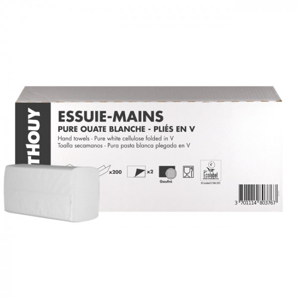 Essuie-mains en feuille à feuille ecolabel