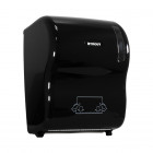 Distributeur à découpe automatique pour essuie-mains en bobines - Plastique ABS noir