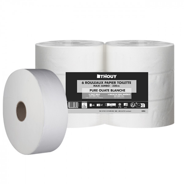 Papier toilette 2 plis - Pure ouate - Maxi jumbo de 320 m