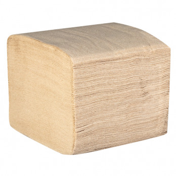 Papier toilette 2 plis - Ouate recyclée havane - Paquets de 210 feuilles pliées