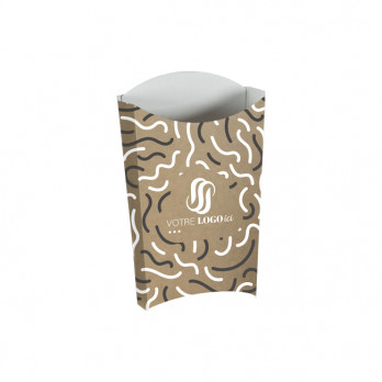 Étui à frites personnalisé en carton kraft 190 g - Impression jusqu'à 4 couleurs