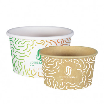 Pots à glace en carton personnalisés