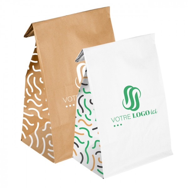 Sacs SOS sans poignées en papier personnalisés pour professionnels