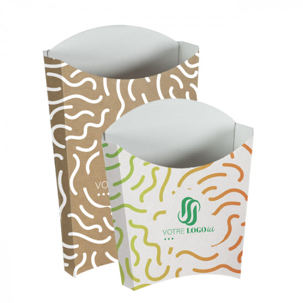 Étuis/Cornets à frites en carton personnalisés