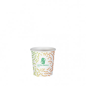Gobelet 4 Oz 100% carton 0% plastique personnalisé - Impression couleurs illimitées