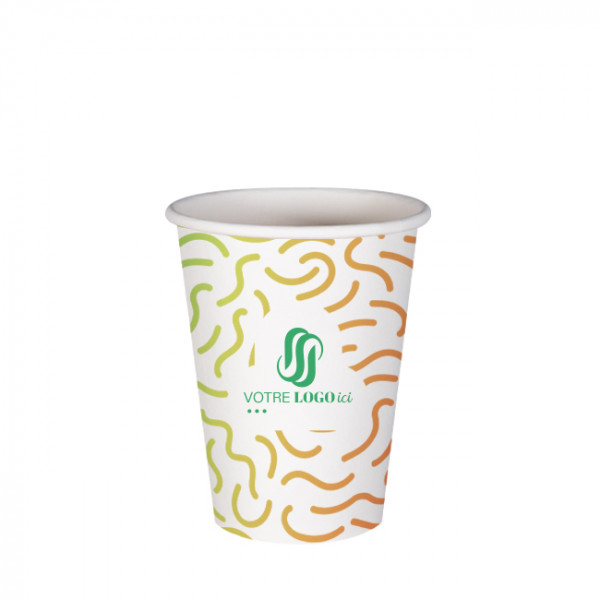 Gobelet 12 Oz 100% carton 0% plastique personnalisé - Impression couleurs illimitées
