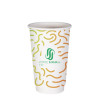 Gobelet 16 Oz 100% carton 0% plastique double paroi personnalisé - Impression couleurs illimitées