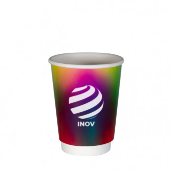 Gobelet 12 Oz en carton double paroi personnalisé - Impression couleurs illimitées