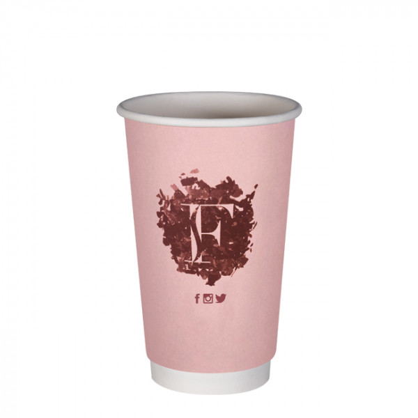 Gobelet carton double paroi personnalisé - 16 Oz - Couleurs illimitées