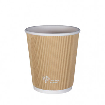 Gobelet 100% carton kraft 0% plastique triple paroi 12 Oz
