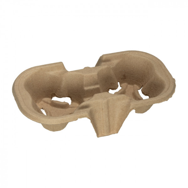 Plateau porte-gobelet en fibres écologique et jetable