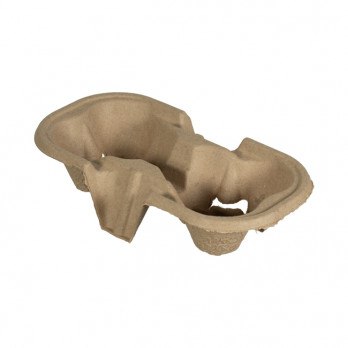 Plateau porte-gobelet en carton pour 2 gobelets