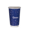 gobelet carton personnalisé couleurs illimitées double paroi 16 oz 20 cl 50 cl La Banquise Lettre F Café Matin