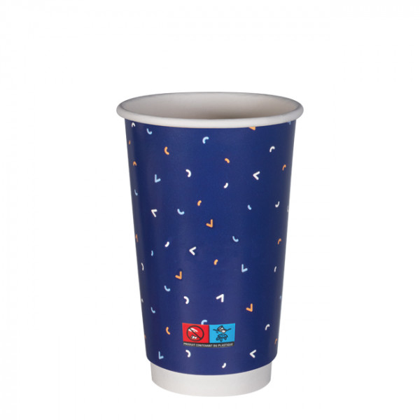 

Gobelet 16 Oz carton double paroi personnalisé - couleurs illimitées.