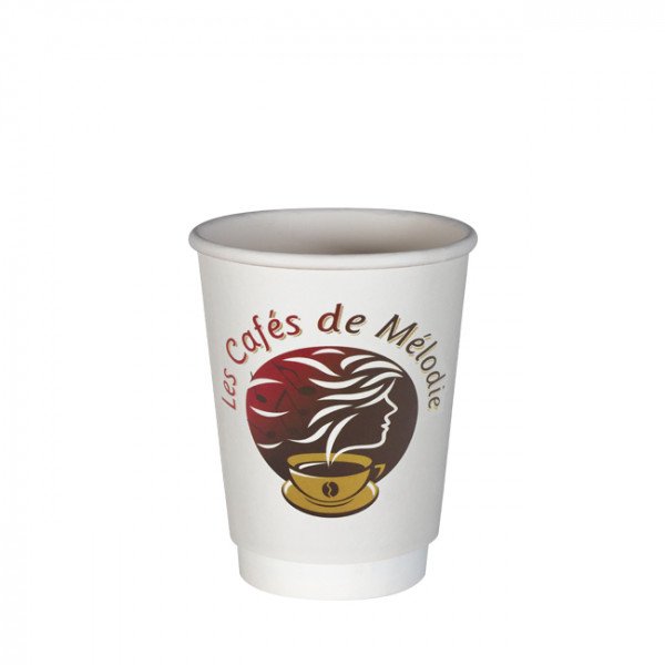 nakido Gobelets 100% carton double paroi personnalisés 12 Oz - Thouy